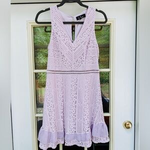 NWT Lulu’s Purple Lace Mini Dress